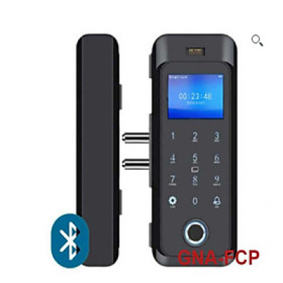 Khóa điện tử Glass-FCP dùng vân tay + thẻ từ + mật mã 125Khz cho cửa kính- Glaze - màu đen