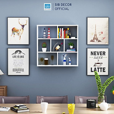 Kệ Sách Treo Tường Tối Giản, Hiện Đại SIB Decor KT242