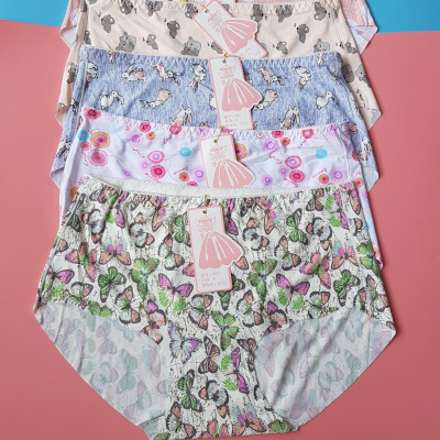 Combo 5 chiếc quần lót nữ thun lạnh chất vải co giãn 4 chiều điều hòa cực thông thoáng họa tiết 3D trẻ trung