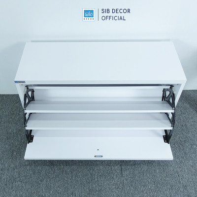 Tủ Giày Thông Minh Với 3 Ngăn Để Giày Bản Lề Xoay, Lắp Ráp Sẵn SIB Decor TG01