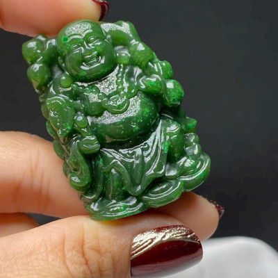 Mặt dây chuyền ngọc bích, mặt dây chuyền phật di lặc|phongthuygiaphat