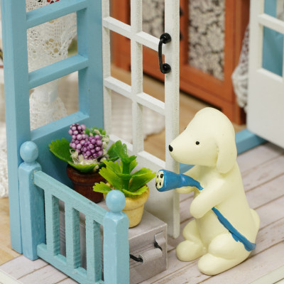 Nhà búp bê Ngôi nhà thu nhỏ lắp ghép Blue Time Z