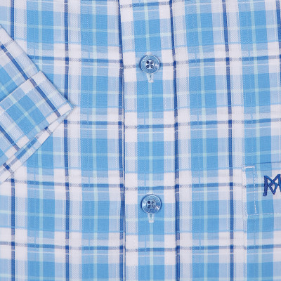 Áo sơ mi nam tay ngắn form suông vạt ngang Khatoco A1MN438T2-CNCR169-2410-N