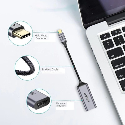 HUB Choetech HUB-H11 chuyển từ TYPE C sang Displayport 4K@60Hz  (hàng chính hãng)