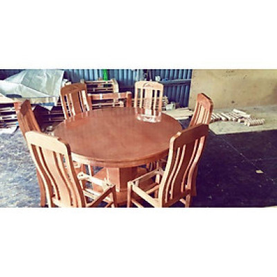 Bộ bàn ăn tròn 6 ghế