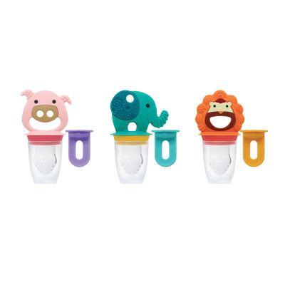 Túi nhai ăn dặm chống hóc silicon kèm gặm nướu và nắp làm kem cho bé Marcus & Marcus, từ 6 tháng - Marcus