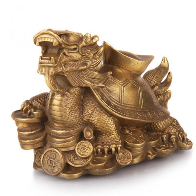 Tượng long quy rùa đầu rồng đồng phong thủy size to