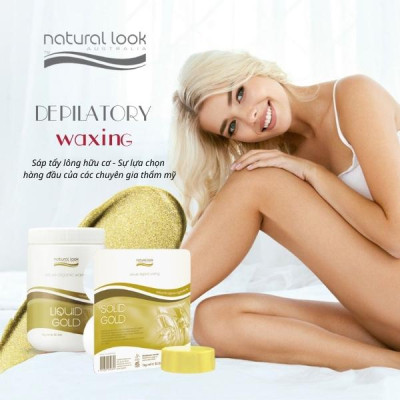 Sáp lỏng tẩy lông hữu cơ cho kết quả tẩy lông hoàn hảo - Natural Look Depilatory Range Liquid Gold Wax 1Kg