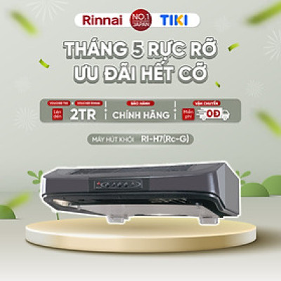 Máy hút mùi 70cm Rinnai RI-H7(Rc-G) than hoạt tính 161W - Hàng chính hãng.