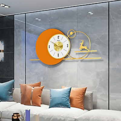 Đồng Hồ Trang Trí Kim Trôi Treo Tường Decor EA06 quartz phù hợp cho nội thất phòng khách cỡ lớn hiện đại