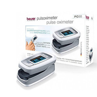 [Thương Hiệu Đức] Máy Đo Nồng Độ Oxy Trong Máu (Spo2) Và Nhịp Tim Beurer PO30 | Màn Hình LCD , Chức Năng Dải Sóng Điện Tim Đồ