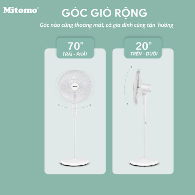 Quạt lửng Mitomo FCE - 50AE MAX, có điều khiễn từ xa, hẹn giờ, đông cơ bạc đạn hoạt động siêu êm -hàng chính hãng
