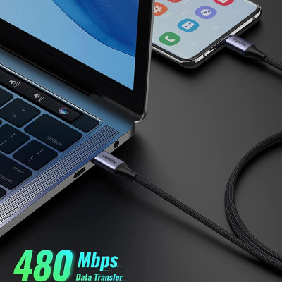 Ugreen UG90440US535TK 2M Màu Đen Cáp dữ liệu USB Type-c dài 2m - HÀNG CHÍNH HÃNG