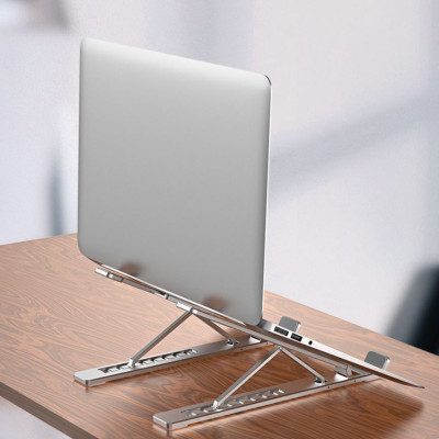 Đế Tản Nhiệt Cho Laptop, Macbook - Giá Đỡ, Kệ Đỡ, Phụ Kiện Cao Cấp Cho Macbook, Laptop Bằng Hợp Kim Nhôm Điều Chỉnh Tầm Nhìn Thông Minh Gấp Gọn KUNBE - Hàng Chính Hãng