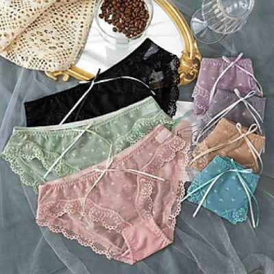 Combo 5 Quần Lót Nữ Ren Nơ Gợi Cảm 1750 – Tôn Vóc Dáng, Quyến Rũ, Siêu Êm