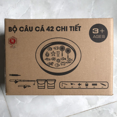 Đồ Chơi Câu Cá, SIZE ĐẠI, Bộ Câu Cá 42 Chi Tiết Cho Bé Gồm 2 Xô, 2 Cần Câu, 1 Phao, 1 Bơm Và Cá
