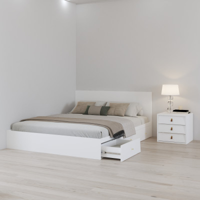 HAPPY FURNITURE , Giường 3 ngăn kéo - DALEY , GNG_266 GNG_267 GNG_268 GNG_269 , 205cm x 28cm DxRxC