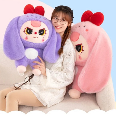 Gấu bông babythree đáng yêu - Size từ 35 đến 80cm -  BB3 gấu bông cute mắt nước, thú nhồi bông bé ba dễ thương có nơ đỏ.