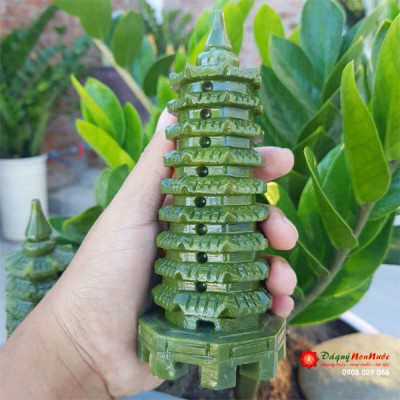Tháp văn xương 9 tầng đá ngọc Ấn độ - đá Non Nước