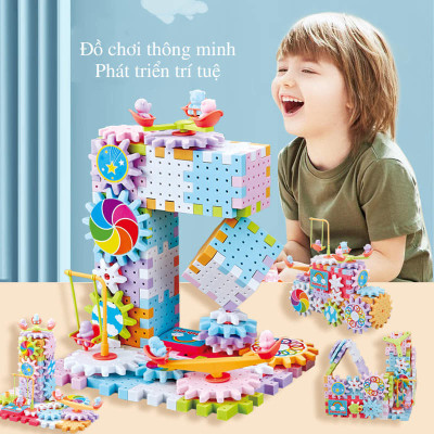 Đồ Chơi Xếp Hình Lắp Ráp 203 Chi Tiết Mô Hình Xoay Bánh Răng - Đồ Chơi Cho Bé Trai Bé Gái - Đồ Chơi Giáo Dục Thông Minh Cho Bé - Đồ Chơi Trẻ Em HT SYS