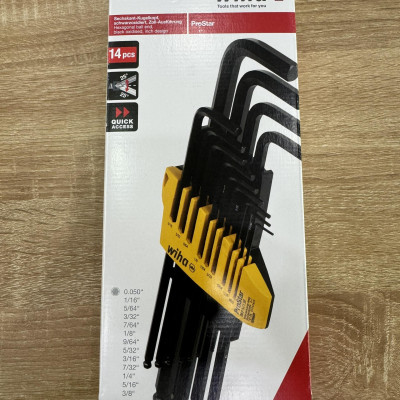 Bộ lục giác Wiha 24851 màu đen 13 chi tiết hệ inch (mã 24189 kèm hộp)