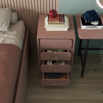 [Happy Home Furniture] SWEETY, Tủ đựng đồ 4 ngăn kéo, 45cm x 50cm x 75cm ( DxRxC), THK_083