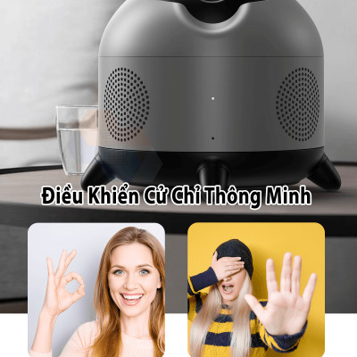 Giá đỡ điện thoại AI gimbal xoay 360 độ HIGH TECH GATE M136 hỗ trợ livestream, quay tiktok, video ngoài trời tự động theo dõi khuôn mặt, phát nhạc bluetooth, hàng chính hãng