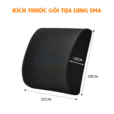Gối tựa lưng văn phòng cao su non EMA chống đau mỏi thắt lưng cho dân văn phòng, lái xe - Giữ tư thế ngồi thẳng, giảm đau mỏi khi phải ngồi lâu