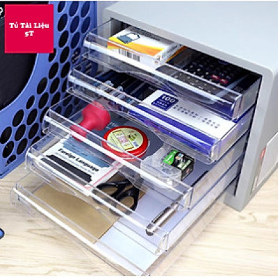 Tủ nhựa đựng tài liệu, hồ sơ giấy tờ văn bản cao cấp đa năng 4 tầng & 5 tầng - A4