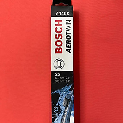 Bộ Gạt Mưa BOSCH AeroTwin Euro Set A746S Kích thước 24”/60cm - 14"/34cm Dành cho xe MG ZS (19 -), PEUGEOT 2008 (21 -)