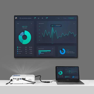 Ugreen UG50511CM140TK 10CM màu Trắng Bộ chuyển đổi TYPE C sang VGA vỏ bọc nhựa cao cấp - HÀNG CHÍNH HÃNG