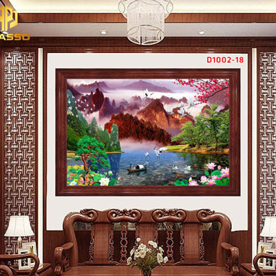 Tranh kính cường lực Sơn Thủy Hữu Tình D1002_05