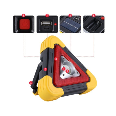  Đèn Cảnh Báo Chống Va Chạm Đa Năng | Đèn Cảnh Báo Đa Năng Sử Dụng Pin Năng Lượng Mặt Trời, Gọn Nhẹ Dễ Dàng Mang Đi, Sử Dụng Khi Gặp Sự Cố Khẩn Cấp