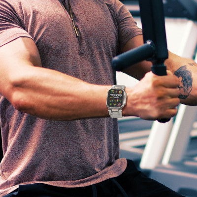 Dây Cao Su Fluororubber cho Apple Watch Ultra 1/2 & Apple Watch Series 1/2/3/4/5/6/7/8/9/SE1,2 Size 42/44/45/49mm - Hàng Nhập Khẩu