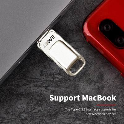 Ổ đĩa flash kim loại kim loại tốc độ cao USB 3.0 Type-C cho điện thoại thông minh EAGET CU31 