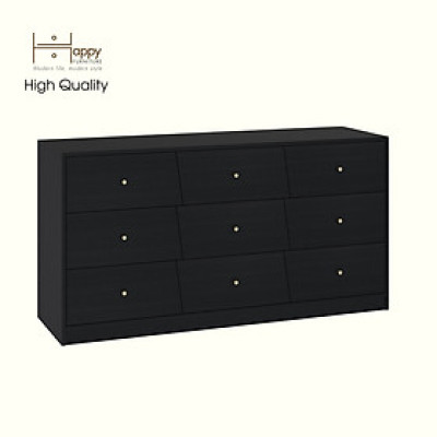 HAPPY FURNITURE , Tủ lưu trữ 9 ngăn kéo - DALEY ,THK_347 , 149cm x 45cm x 77cm DxRxC