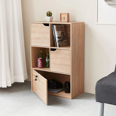 Kệ sách bằng gỗ đẹp trang trí gia đình SMLIFE Benbecula