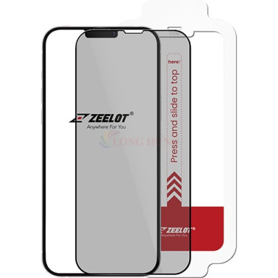 Dán màn hình cường lực Full viền chống nhìn trộm Zeelot SOLIDsleek dành cho iPhone 13 Series (hỗ trợ Kit dán) - Hàng chính hãng