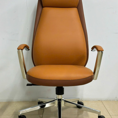 Ghế ngồi làm việc dành cho Sếp nữ CM4497-P Nội thất Capta Ghế xoay văn phòng nệm da PU cao cấp gật gù chân thép mạ cao tại tp hcm 