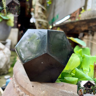 Bi giác 12 mặt bồ kết đen NHA SAN QC1175 Vật phẩm phong thủy mang đến tài lộc, may mắn - 1.2 Kg (ĐK: 10.5cm)