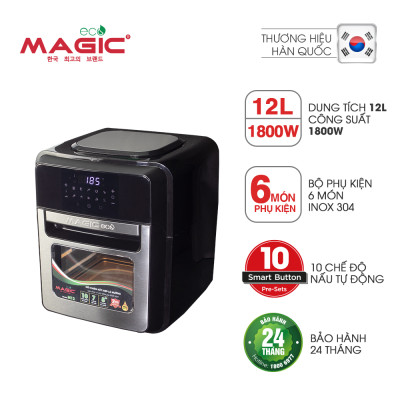 Nồi chiên không dầu kết hợp lò nướng Magic Eco M12 12L - Hàng chính hãng
