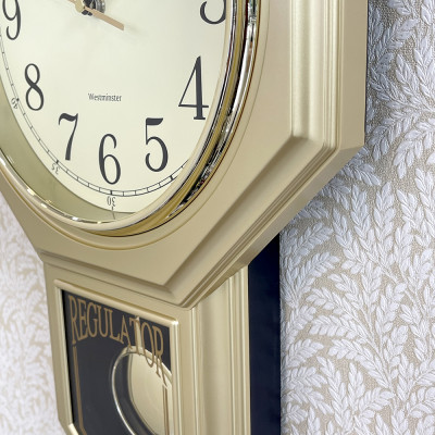 Đồng hồ treo tường Nhật Bản Rhythm CMJ443BR18 Kt 30.0 x 47.5 x 7.0cm, 1.2kg Vỏ nhựa