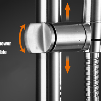 Bộ Sen cây tắm Đứng nóng lạnh inox sus 304 tròn lệch