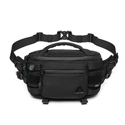  Túi đeo thắt lưng OZUKO Nam ngoài trời Dung tích lớn Nhiều túi Túi đeo ngực chống nước có la bàn