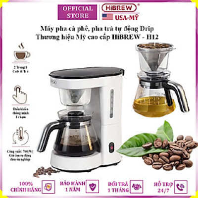 Máy pha cà phê, pha trà tự động Drip thương hiệu Mỹ cao cấp HiBREW H12 - Công suất 700W - Hàng nhập khẩu