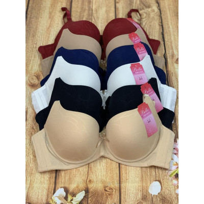 Áo lót nữ gấm trơn mút 3 múi, có gọng, cài sau 3 móc Belle 288 – Sang trọng, nâng đẩy, ôm dáng