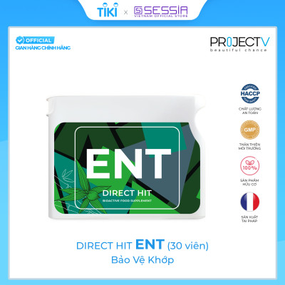 Thực Phẩm Sức Khỏe ENT Direct Hit - Bảo Vệ Xương Khớp - PROJECT V - Hộp 30 Viên - Xuất xứ Pháp, Hàng Chính Hãng