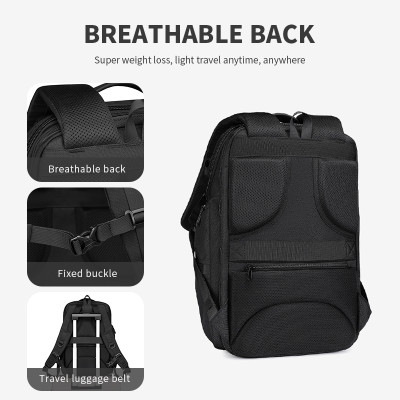 Ba lô thời trang OZUKO Nam Máy tính xách tay đa chức năng Chống nước Du lịch ngoài trời Ba lô kinh doanh