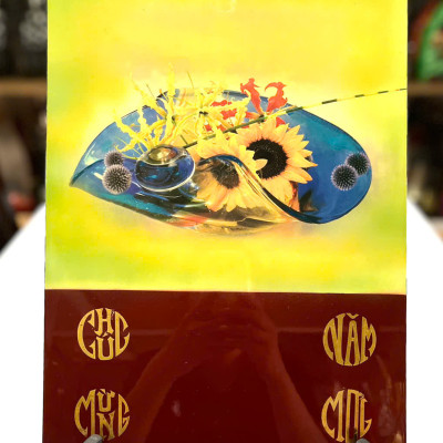 Tranh lịch sơn mài cao cấp Thanh Bình Lê size 30x40 cm treo tường, trang trí nhà cửa, văn phòng, quà tặng tân gia, tặng