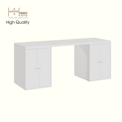HAPPY FURNITURE , Bàn làm việc 4 cửa mở - DALEY , BAN_157 , 180cm x 59cm x 75cm DxRxC